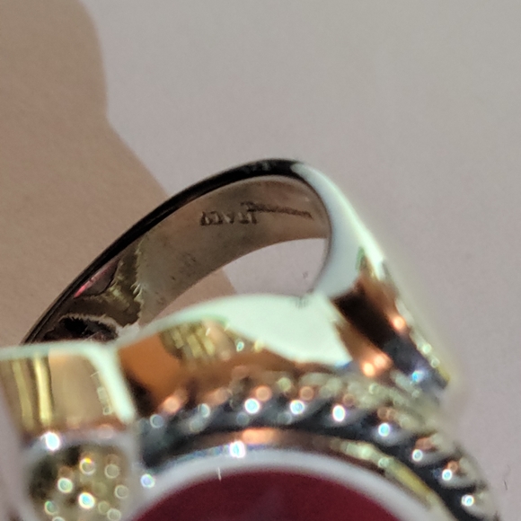 Tagliamonte intaglio cupid ring. 925 SS, 14kt gold - Picture 7 of 8